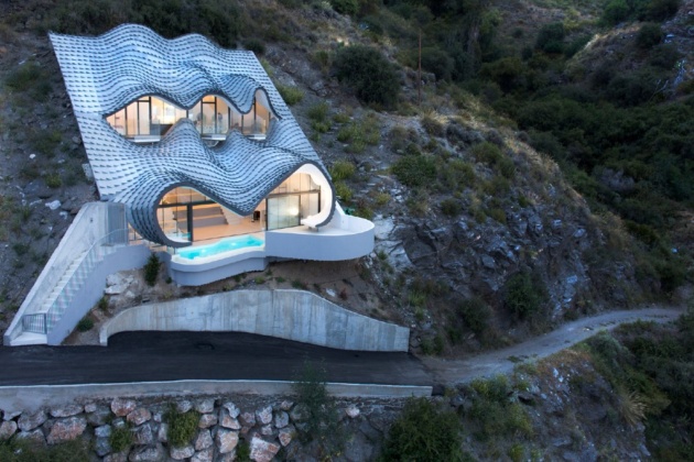 futuristic mansion