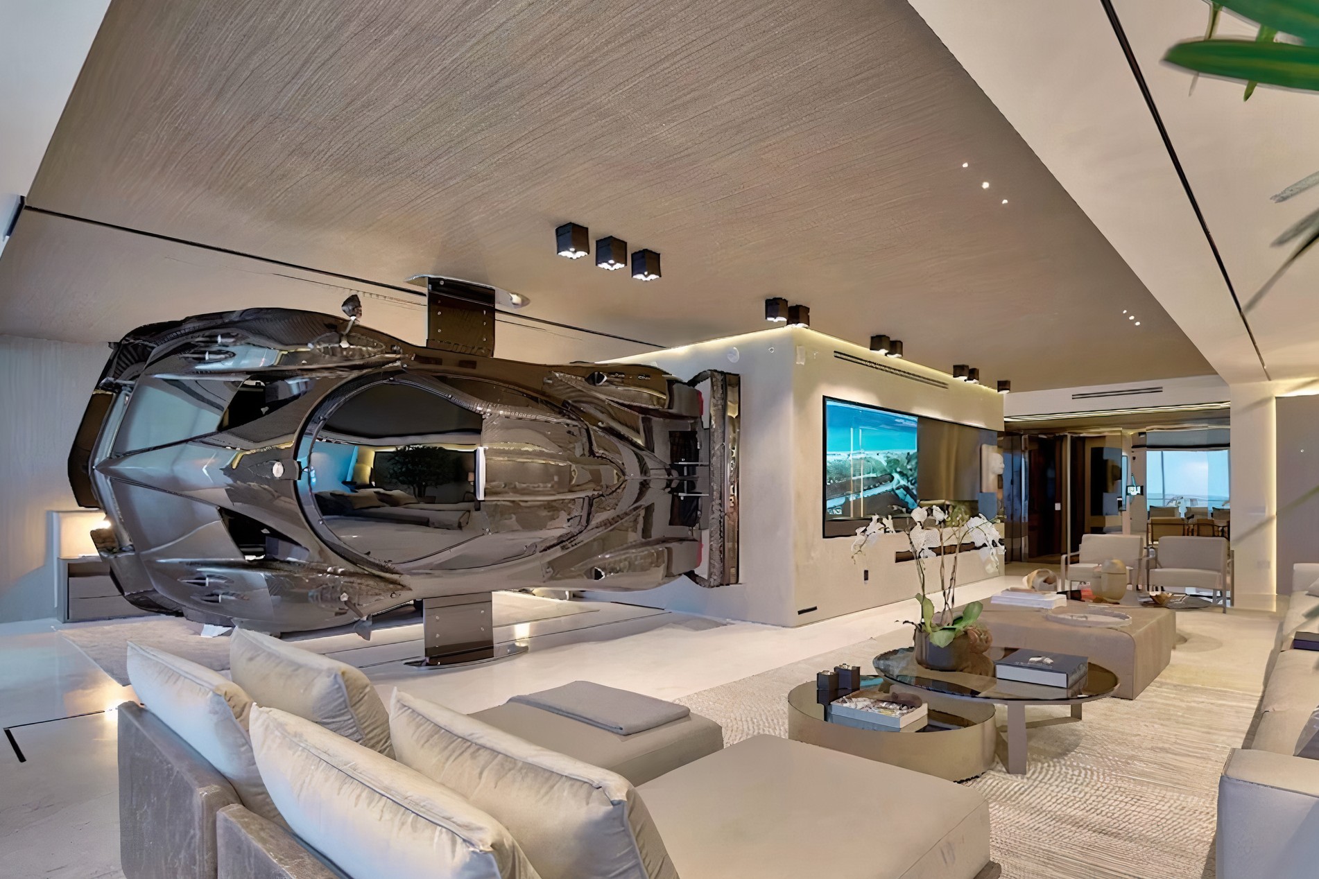$1.5 million supercar become a feature wall in an $8 million Miami home ()
